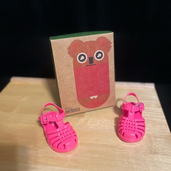 Mini Melissa pink rubber sandals - Picture 4 of 10